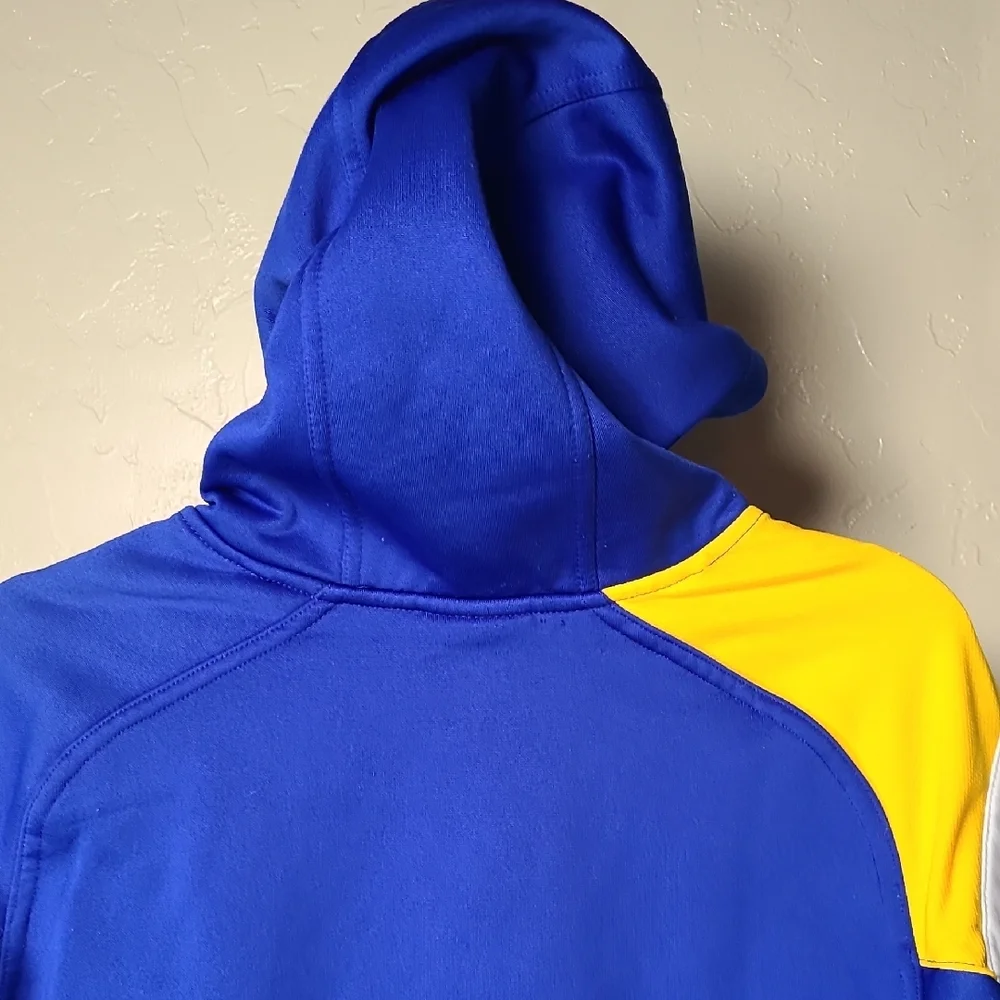 Adidas Blue Yellow Golden State Warriors Hoodie Sweatshirt Youth Boy Girls Med